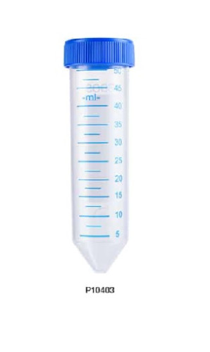 Centrifuge Tube Conical Bottom Sterile In Rack 50ml Plasmed Abdos