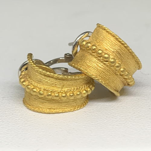 ต่างหู Gold Master ทอง24K ลายโล่ห์ แป้นทอง14K นน. 9.25 g