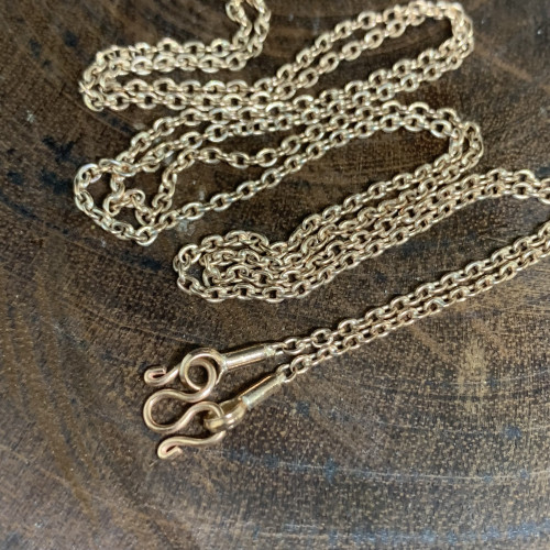 สร้อยคอ นาก40 ลายโซ่ รอบเส้น ความยาว 26 นิ้ว สวมหัวได้ นน. 6.22 g