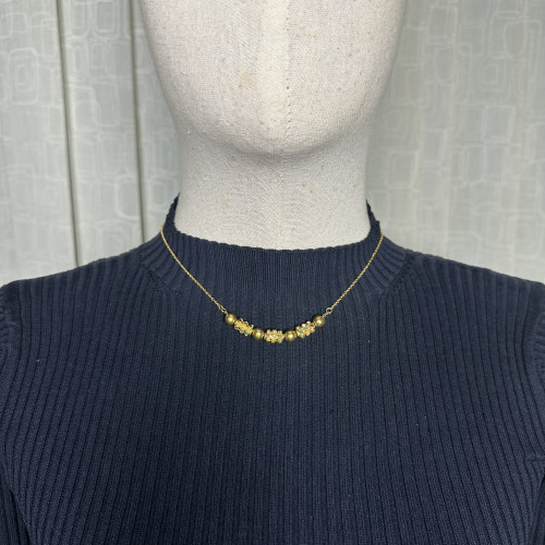 สร้อยคอ ปะวะหล่ำ เพชรซีก ทอง90 ความยาว 15 - 16 นิ้ว นน. 8.42 g 4