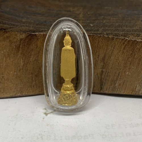 หลวงพ่อวัดบ้านแหลม เนื้อทองคำ ลอยองค์ ทอง99.99 (นน. 4.02 g) เลี่ยมพลาสติก นน. 5.44 g 1