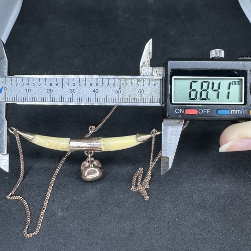 สร้อยคอ นาก40 กระพรวน ตุ้งติ้ง ความยาว 18 นิ้ว นน. 8.96 g 6