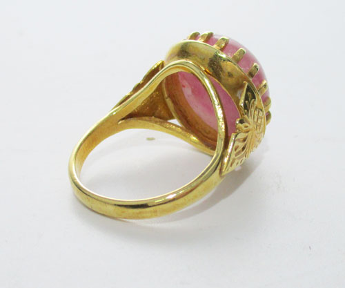 รหัสสินค้า: 47097   แหวน ทับทิม พม่า เนื้อแก้ว หลังเบี้ย ทอง90 งานเก่า หลุดจำนำ สวยมาก นน. 9.88 g 2