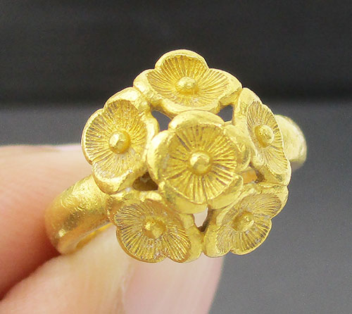 แหวน Prima Gold ทอง24K กระจุกดอกไม้ งานสวยมาก นน. 6.68 g