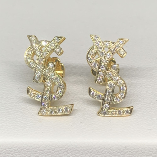 ต่างหู เพชร YSL เพชร 68 เม็ด 0.34 กะรัต ทอง18K นน. 3.43 g
