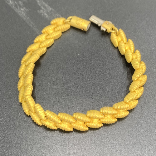 สร้อยข้อมือ Gold Master ทอง24K + ทอง14K ลายคลื่น รอบเส้น ความยาว 16.80 ซม. นน. 27.48 g