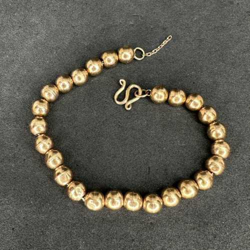 สร้อยข้อมือ นาก40 ลายเม็ดประคำ รอบเส้น ยาว 18.00 cm. นน. 13.12 g