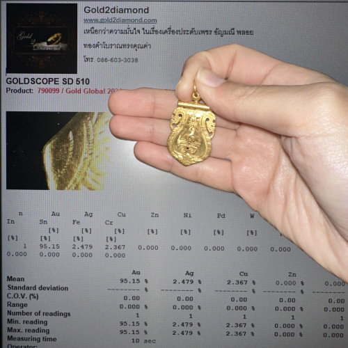 จี้ เสมา รร ทอง96.5 แกะลายไทย นน. 6.95 g 4