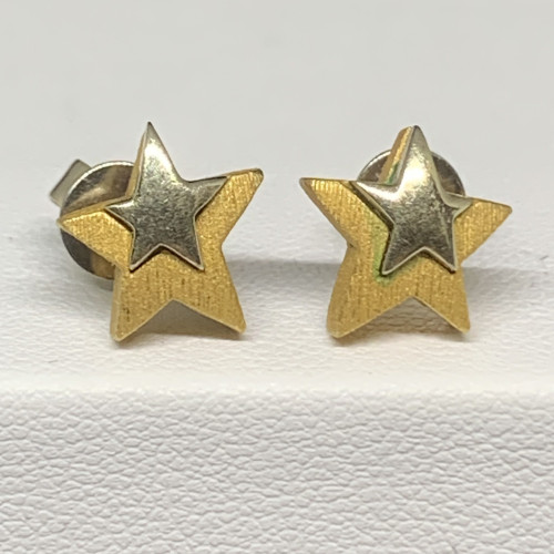 ต่างหู Gold Master ทอง24K + ทอง14K ลายดาว แป้นทอง14K นน. 5.06 g