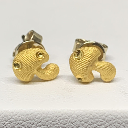 ต่างหู Gold Master ทอง24K ลายเห็ด แป้นทอง14K นน. 1.94 g