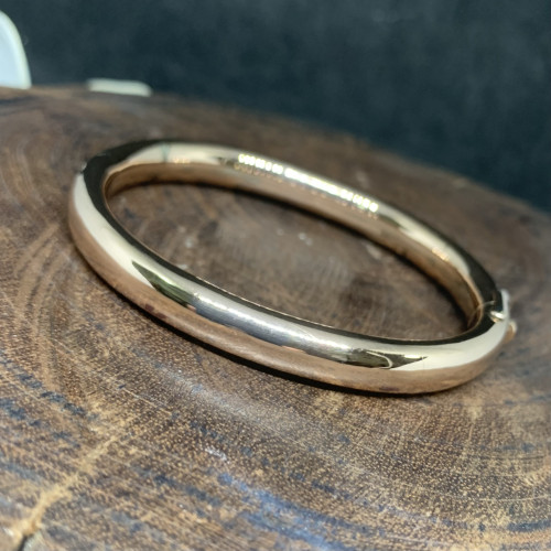 กำไล หลอดเกลี้ยง นาก40 วงรี ความกว้าง 5.50 x 6.00 ซม. งานสวยเรียบหรู นน. 20.68 g