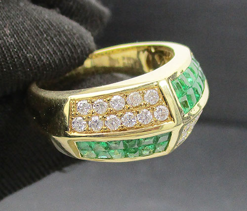 แหวน มรกต แซมเบีย Princess 1.15 กะรัต ฝังเพชร 22 เม็ด 0.35 กะรัต ทอง18K พร้อม Cert. นน. 7.00 g