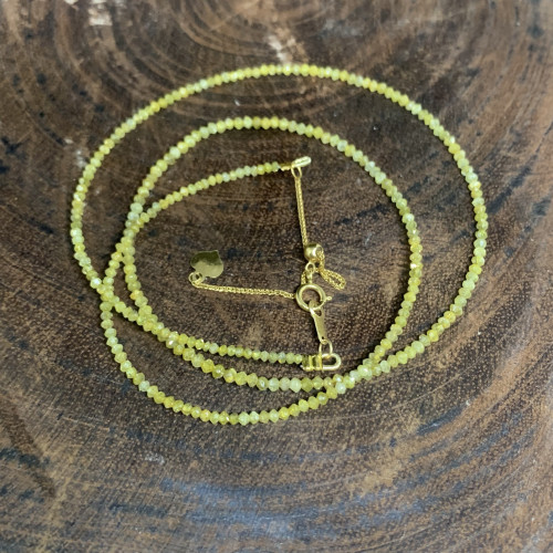 สร้อยคอ Yellow Diamond รอบเส้น เพชร 289 เม็ด 9.89 กะรัต ทอง18K ความยาว 16 - 18 นิ้ว นน. 2.37 g