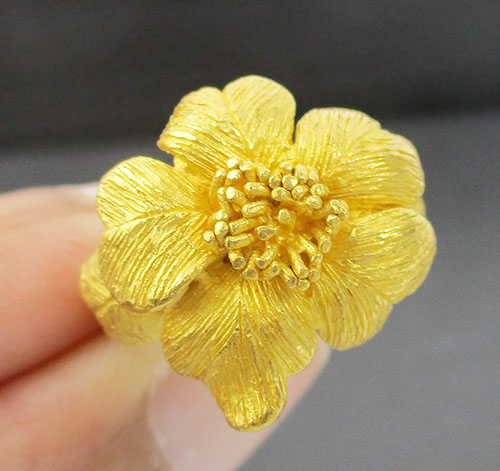 แหวน Gold Master ทอง24K ลายดอกไม้ งานสวยมาก นน. 13.73 g