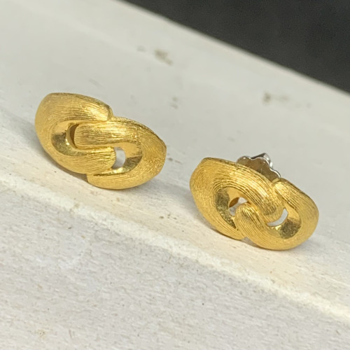 ต่างหู Prima Gold ทอง24K ลายถัก แป้นทอง14K นน. 5.46 g