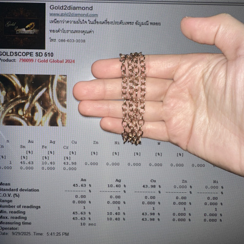 สร้อยคอ นาก40 ลายห่วงกลมโซ่ รอบเส้น ความยาว 23 นิ้ว สวมหัวได้ นน. 14.48 g 4