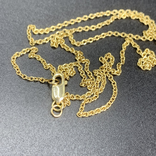 สร้อยคอ อิตาลี750 ทอง18K ลายโซ่ รอบเส้น ความยาว 16 นิ้ว งานสวยมาก นน. 2.23 g