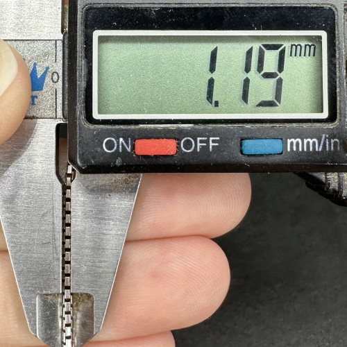 สร้อยคอ Italy375 ทอง9Kขาว ลายโซ่กลม ยาว 23 นิ้ว สวมหัวได้ นน. 4.79 g 6