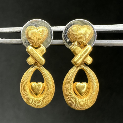 ต่างหู Prima Gold ทอง24K ลายหัวใจ ตุ้งติ้ง นน. 8.48 g