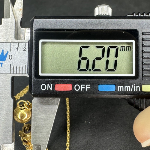 สร้อยคอ ปะวะหล่ำ เพชรซีก ทอง90 ความยาว 16.5 - 17.5 นิ้ว นน. 5.71 g 9