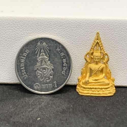 พระพุทธชินราช เนื้อทองคำ ลอยองค์ นน. 5.30 g 3