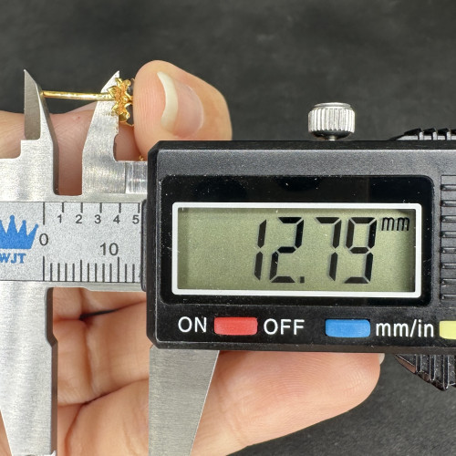 ต่างหู ไพลิน ลายใบไม้ ตุ้งติ้ง ทอง90 แบบเกี่ยว น่ารักมาก นน. 2.86 g 7