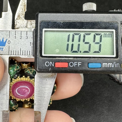 แหวน กบ ทองลงยา ตาทับทิม ทอง90 ขนาด 62 นน. 24.00 g 6