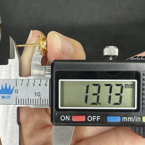 ต่างหู ทับทิม เม็ดเดี่ยว ทอง90 นน. 3.30 g 8
