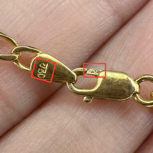 สร้อยคอ อิตาลี750 ทอง18K ลายบิดแบน รอบเส้น ความยาว 18 นิ้ว นน. 7.00 g 5