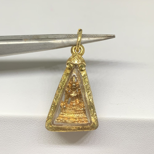 พระพุทธชินราช กะไหล่ทอง เลี่ยมทอง60-70% นน. 5.31 g