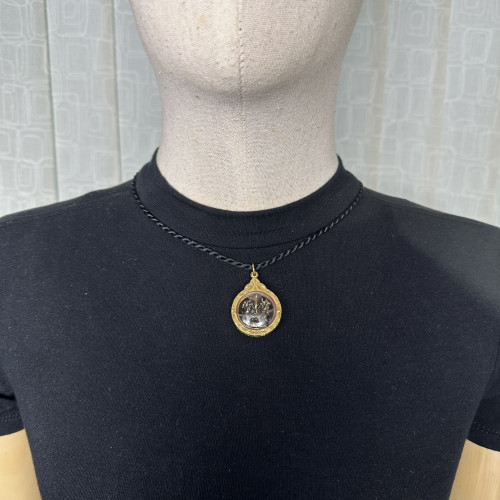 พระพิฆเนศวร ลอยองค์ เนื้อนวโลหะ เลี่ยมทองเก่า นน.14.67 g 6