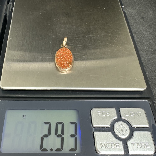 จี้ ทรายประกายทอง เลี่ยมนาก40 นน. 2.93 g 6