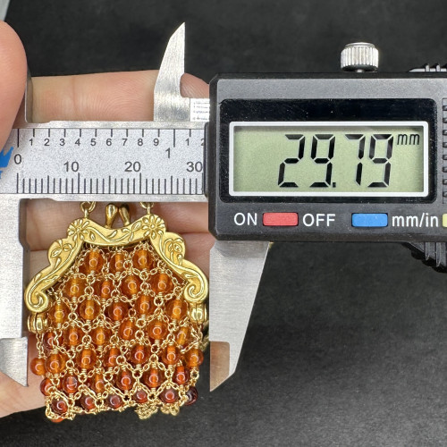 สร้อยคอ กระเป๋า อำพัน ทอง18K กระเป๋าเปิดได้ ความยาว 18 - 28 นิ้ว นน. 18.00 g 7