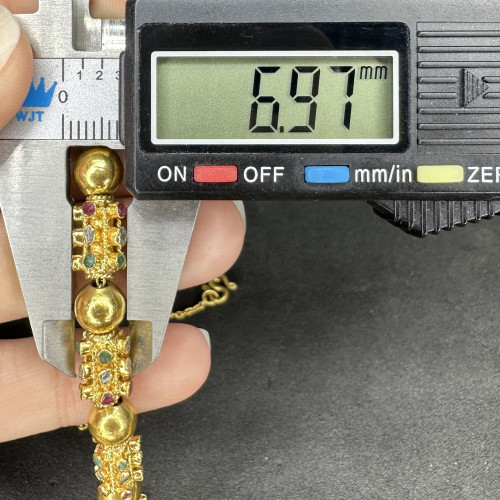 สร้อยคอ ปะวะหล่ำ เพชรซีก ทอง90 ความยาว 15 - 16 นิ้ว นน. 8.42 g 6