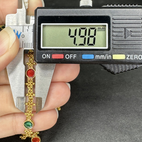 สร้อยคอ ทองลงยา 2 สี ทอง90 ความยาว 28 นิ้ว สวมหัวได้ นน. 19.57 g 5