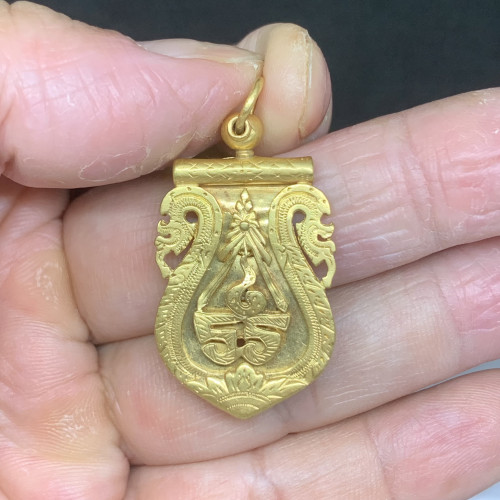 จี้ เสมา รร ทอง96.5 แกะลายไทย นน. 6.95 g 3