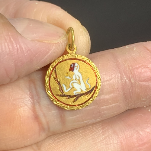 จี้ ทองลงยา ปีวอก (ลิง) ทอง90 นน. 1.56 g 3