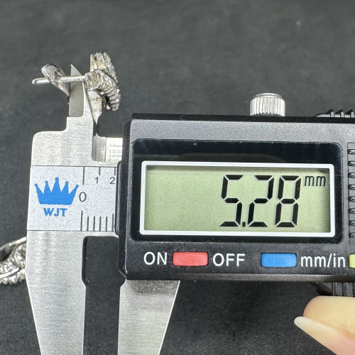 ต่างหู ห่วง เพชร ฝังเพชรกุหลาบ 26 เม็ด 0.50 กะรัต งานทองขาวโบราณ(ปาหะ) นน. 4.09 g 7