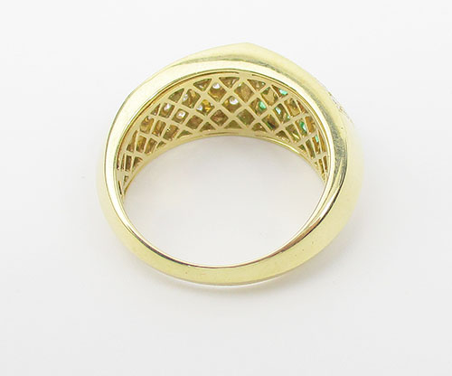 แหวน มรกต แซมเบีย Princess 1.15 ct ฝังเพชร 22/ 0.35 ct ทอง18K พร้อม Cert. ขนาด 52 นน. 7.00 g 2