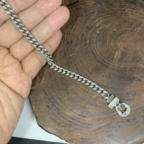 สร้อยข้อมือ เพชรรอบ ฝังเพชร 95 เม็ด 0.95 กะรัต งาน PT900 ยาว 17.50 - 18.50 ซม. นน. 34.96 g 4