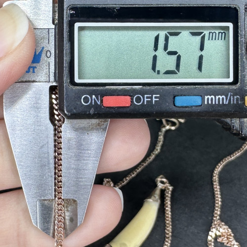 สร้อยคอ นาก40 กระพรวน ตุ้งติ้ง ความยาว 18 นิ้ว นน. 8.96 g 8