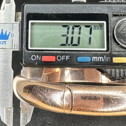 กำไล ท้องปลิง ลายเกลี้ยง นาก40 งานเก่า หลุดจำนำ สวยมาก นน. 16.65 g 6