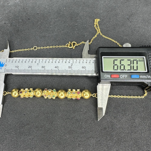 สร้อยคอ ปะวะหล่ำ เพชรซีก ทอง90 ความยาว 15 - 16 นิ้ว นน. 8.42 g 5