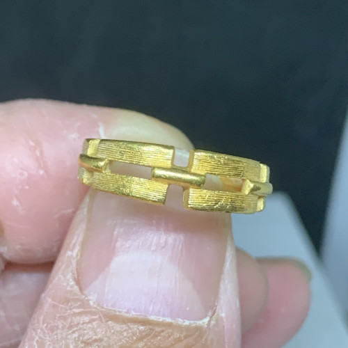 แหวน Prima Gold ทอง24K ลายตาราง ขนาด 48 นน. 4.14 g