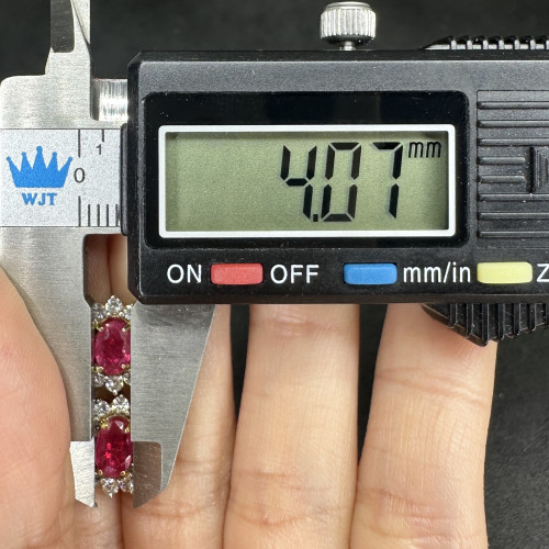ต่างหู ทับทิม พม่า ล้อมเพชร 24 เม็ด 0.36 กะรัต ทอง18K นน. 3.24 g 5