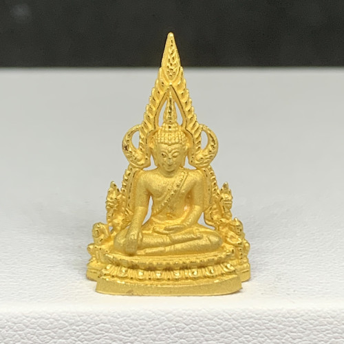 พระพุทธชินราช เนื้อทองคำ (ทอง93.57%) พ่นทราย ลอยองค์ นน. 11.52 g