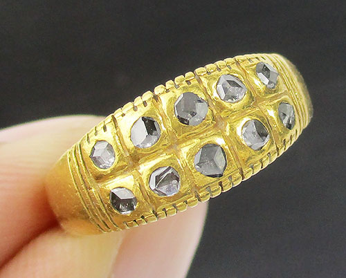 แหวน เพชรซีก ทอง90 ขนาด 57.5 นน. 6.94 g