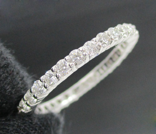 แหวน เพชรรอบวง เพชร 32 เม็ด 0.48 กะรัต ทอง18Kขาว งานสวยมาก นน. 1.44 g
