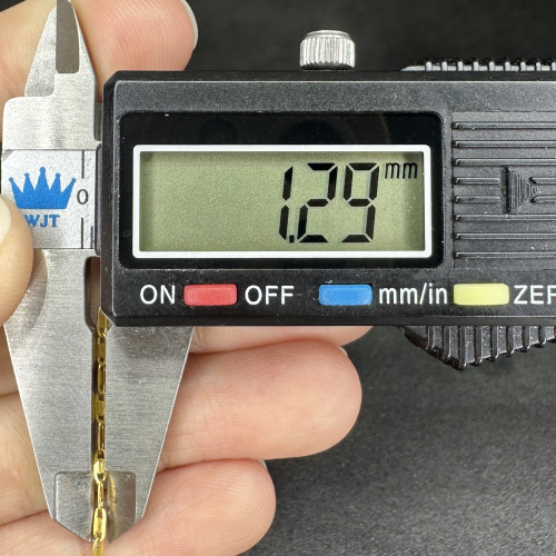 สร้อยคอ ทอง96.5 ลายโซ่ข้อรี รอบเส้น ตะขอทอง18K ความยาว 17 นิ้ว นน. 3.00 g 8