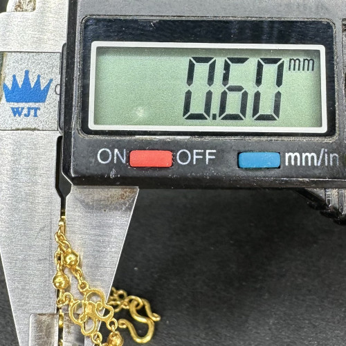 สร้อยข้อมือ ทอง100 ลายเลข 8 คู่ สลับเม็ดกลม รอบเส้น งานทองโบราณ นน. 3.80 g 5